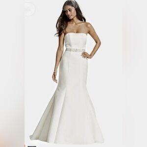 10P/8P Ivory sweetheart strapless trumpet/mermaid wedding dress beading belt